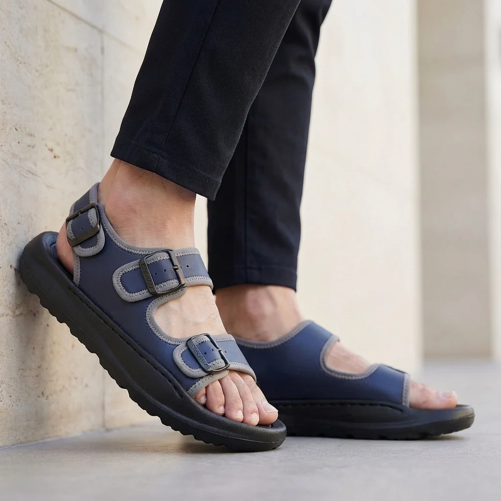 Freddie Orthopedic Wide Fit Buckle Sandal | Open-Toe Buckle Sandal - Image 6