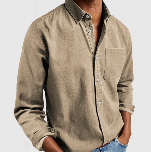 Gabriel Top | Summer Long Sleeve Button-Down Shirt - Image 3