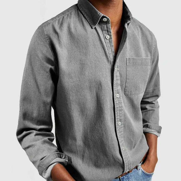 Gabriel Top | Summer Long Sleeve Button-Down Shirt - Image 5