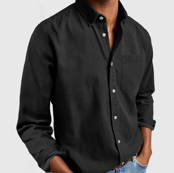 Gabriel Top | Summer Long Sleeve Button-Down Shirt - Image 6