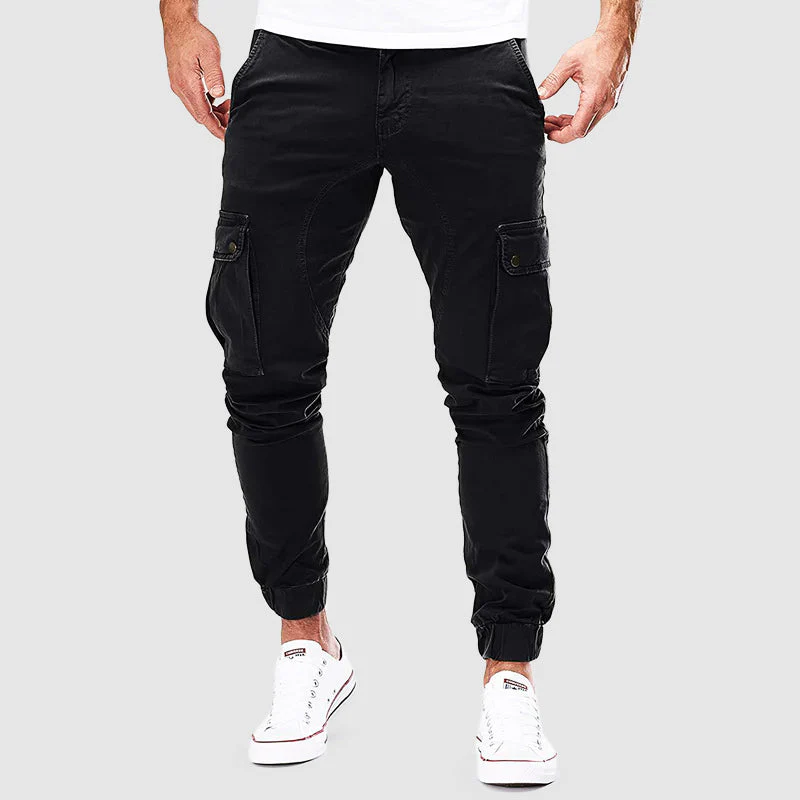Gavin Trousers | Cargo Jogger Trousers with Elastic Cuffs