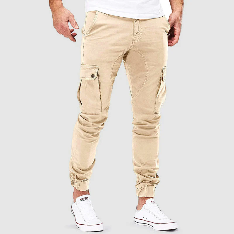 Gavin Trousers | Cargo Jogger Trousers with Elastic Cuffs - Image 2