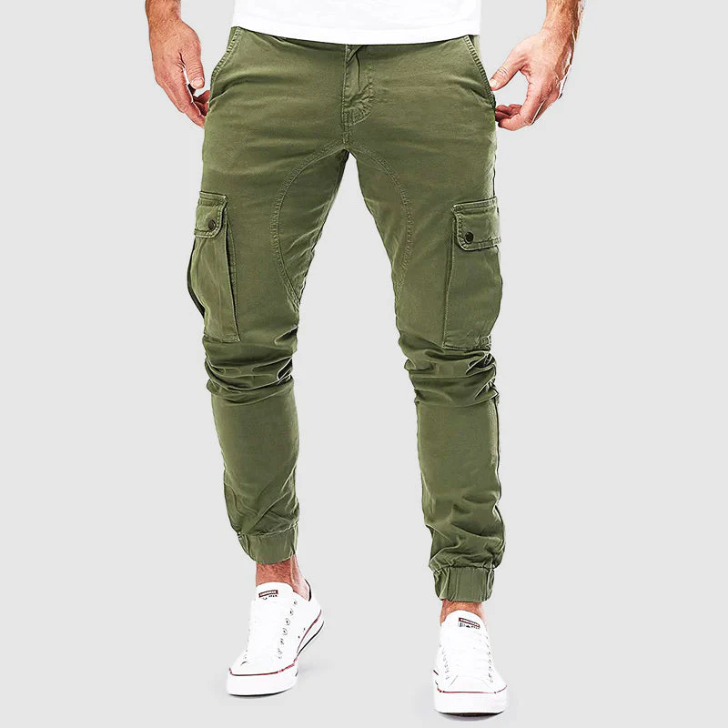 Gavin Trousers | Cargo Jogger Trousers with Elastic Cuffs - Image 3