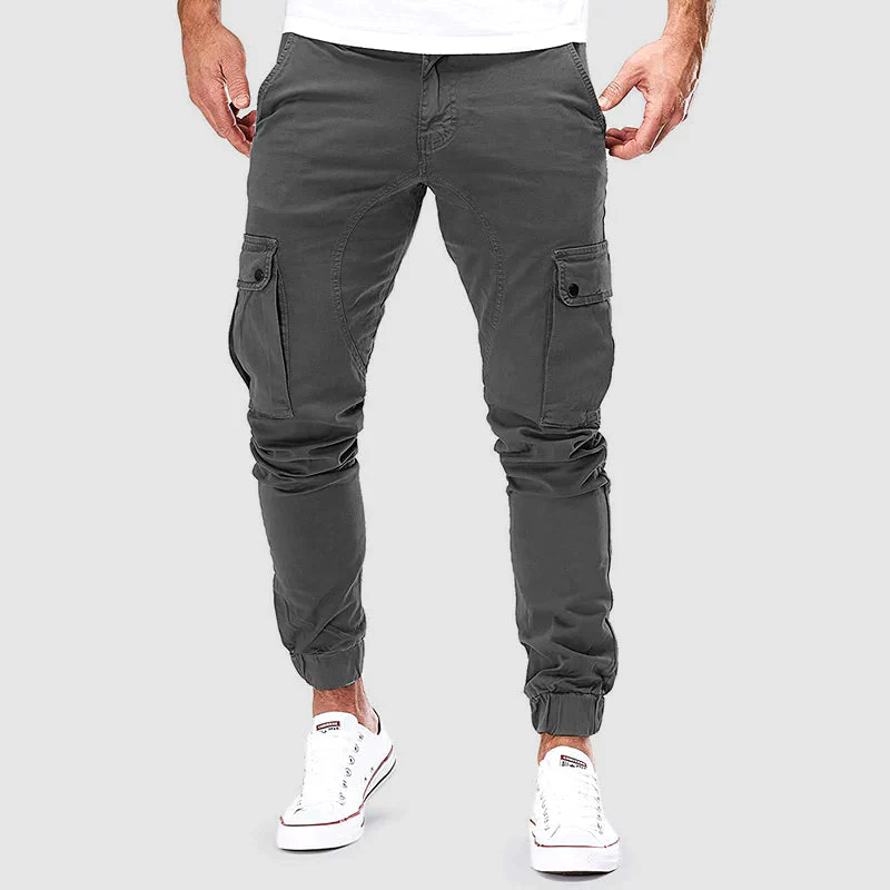 Gavin Trousers | Cargo Jogger Trousers with Elastic Cuffs - Image 4