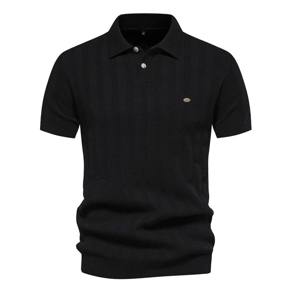 George Top | Short Sleeve Striped Design Polo Shirt - Image 3