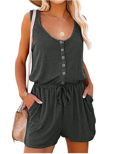 Gisell Romper | Sleeveless Loose Fit Summer Romper - Image 6