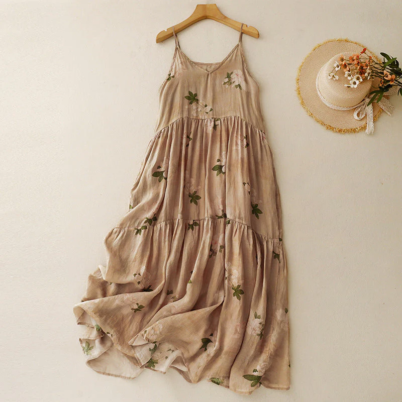 Grace Relaxed Fit Tie-Front Cardigan And Maxi Dress Two-Piece Set | V-Neck Cropped And Sleeveless Dress - Image 3