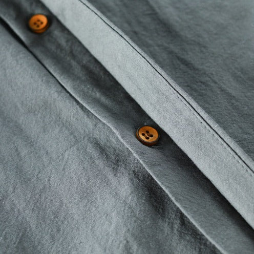 Halden Top | Slim Fit Shirt with Stand Collar - Image 6