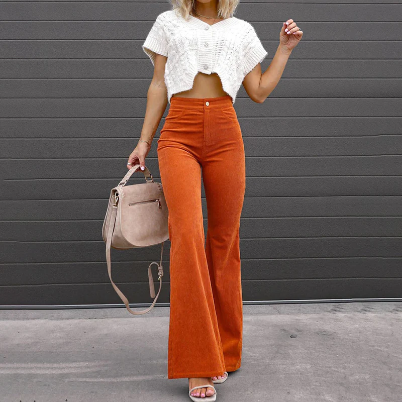 Hallie Trousers | High-Waisted Flared Trousers with Curve Fit - Image 4