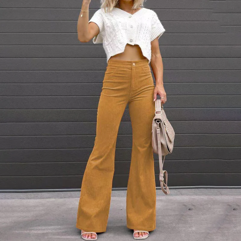Hallie Trousers | High-Waisted Flared Trousers with Curve Fit - Image 6
