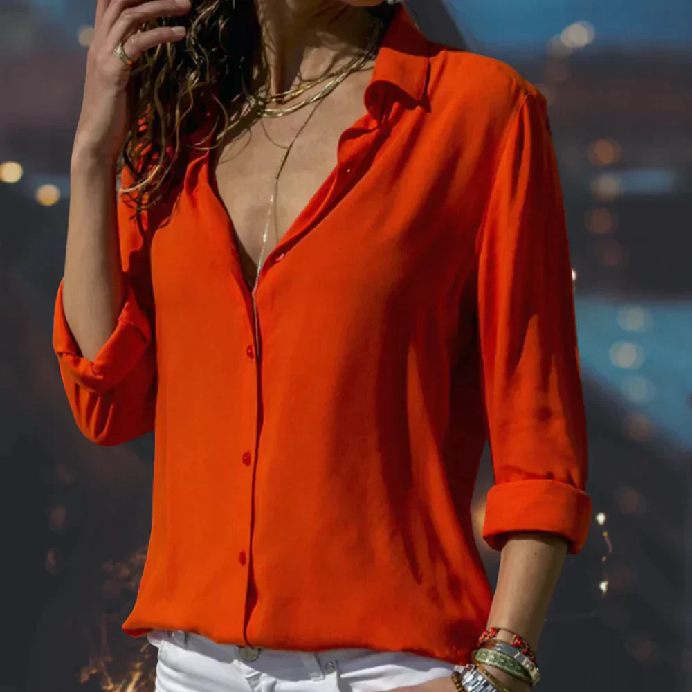 Hannah Top | Button-Up Blouse with Classic Collar - Image 4