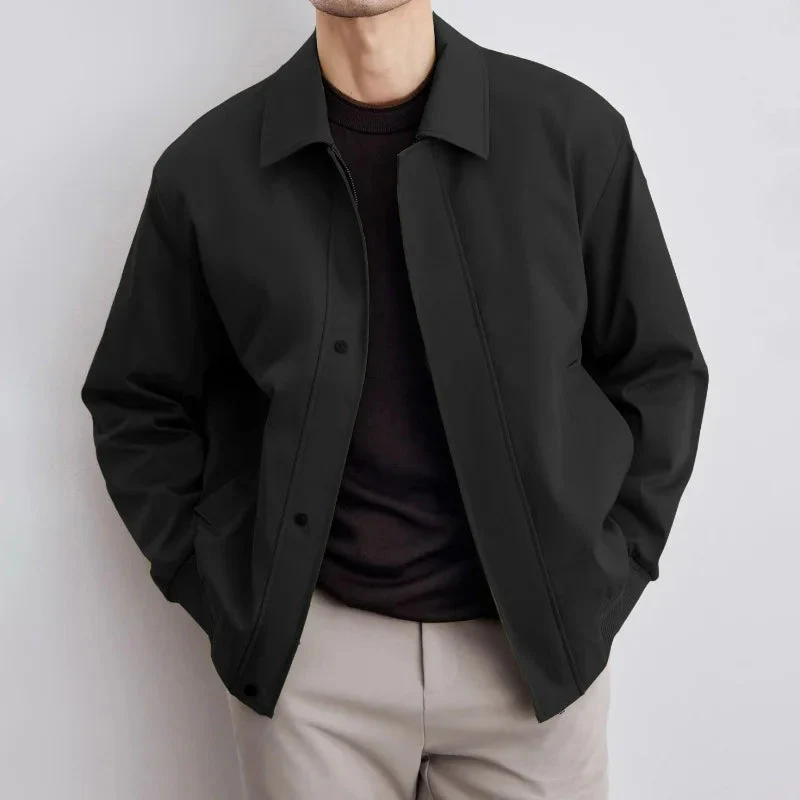 George Classic Minimalist Harrington Jacket | Zip-Front Commuter Coat - Image 6