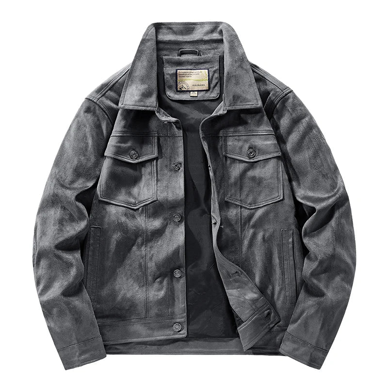 Harrison Regular Fit Trucker Jacket | Button Front Flap Pockets Jacket - Image 3