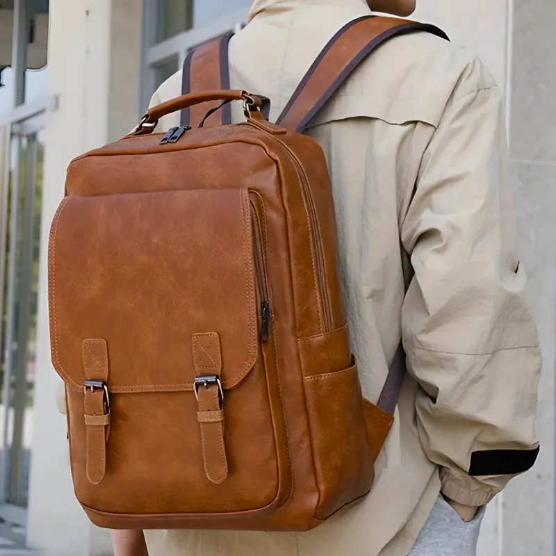 Harry Backpack | Flap Closure Buckle Straps Backpack - Image 3