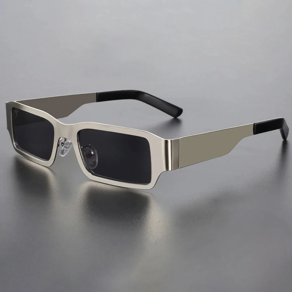Harry Rectangular Frame Sunglasses | Dark Lenses Full Rim Sunglasses - Image 2
