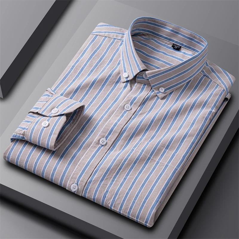 Harry Regular Fit Oxford Shirt | Striped Button-Down Collar Shirt