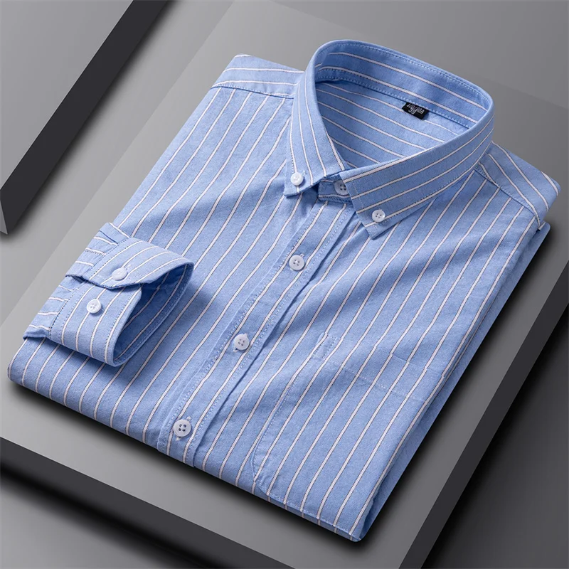 Harry Regular Fit Oxford Shirt | Striped Button-Down Collar Shirt - Image 3