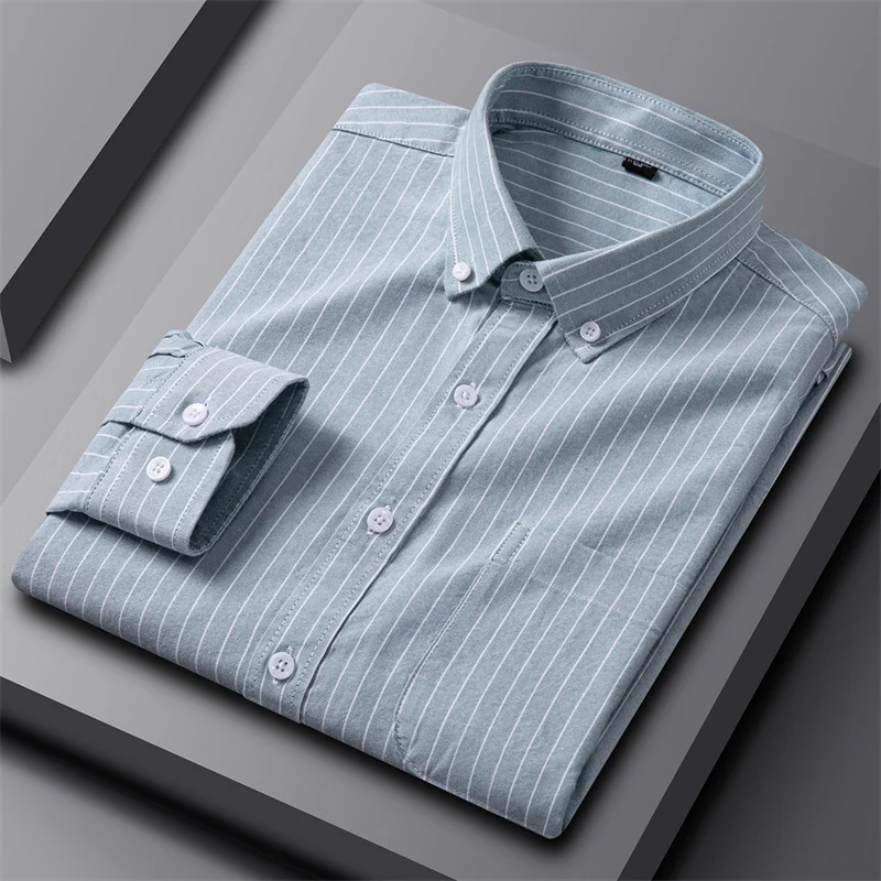Harry Regular Fit Oxford Shirt | Striped Button-Down Collar Shirt - Image 4