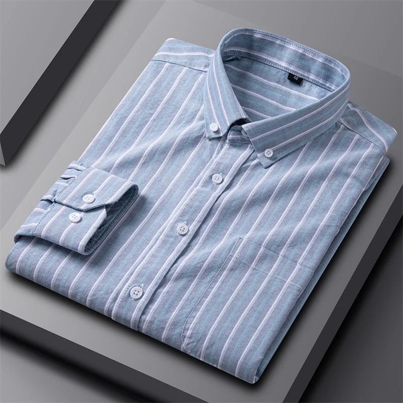 Harry Regular Fit Oxford Shirt | Striped Button-Down Collar Shirt - Image 9
