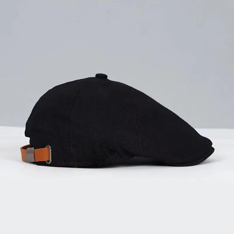 Harry Structured Flat Cap | Solid Short Brim Flat Cap