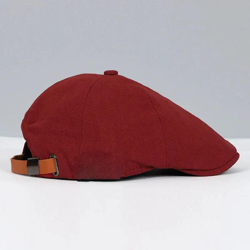 Harry Structured Flat Cap | Solid Short Brim Flat Cap - Image 2