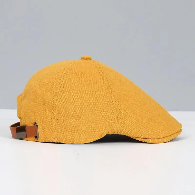 Harry Structured Flat Cap | Solid Short Brim Flat Cap - Image 4