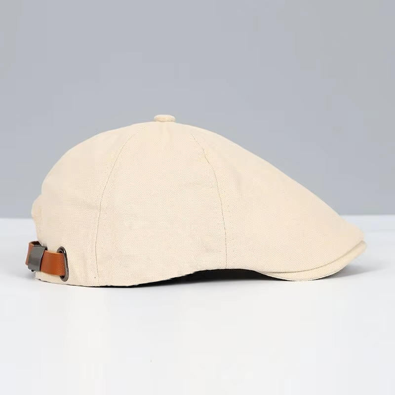 Harry Structured Flat Cap | Solid Short Brim Flat Cap - Image 5