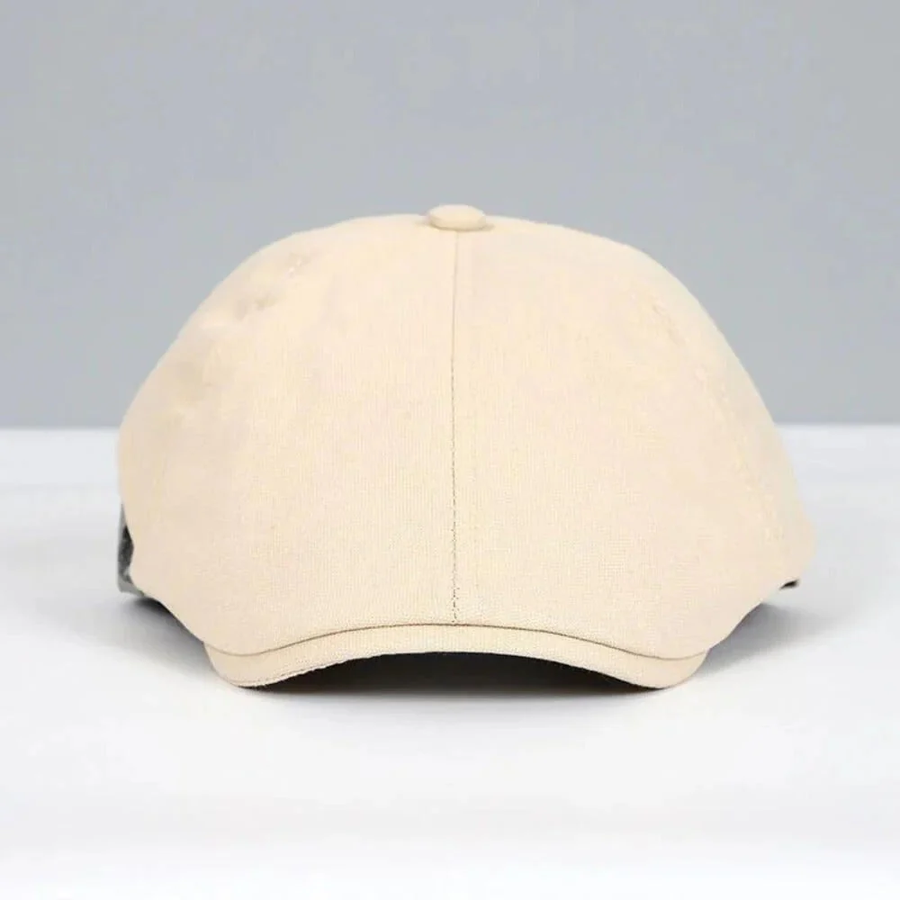 Harry Structured Flat Cap | Solid Short Brim Flat Cap - Image 7