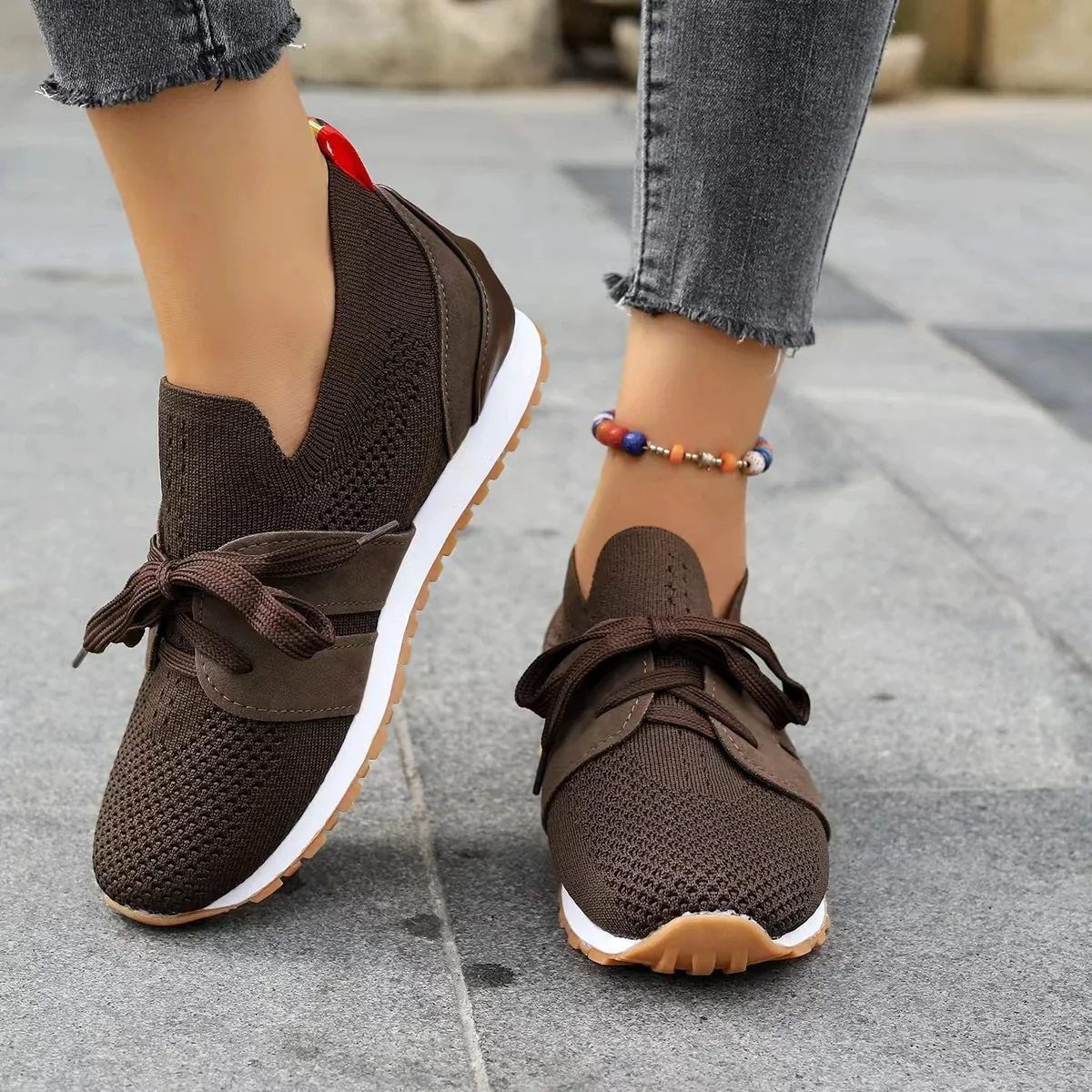 Hazel Shoes | Mesh Lace-Up Comfy Sneakers - Image 7