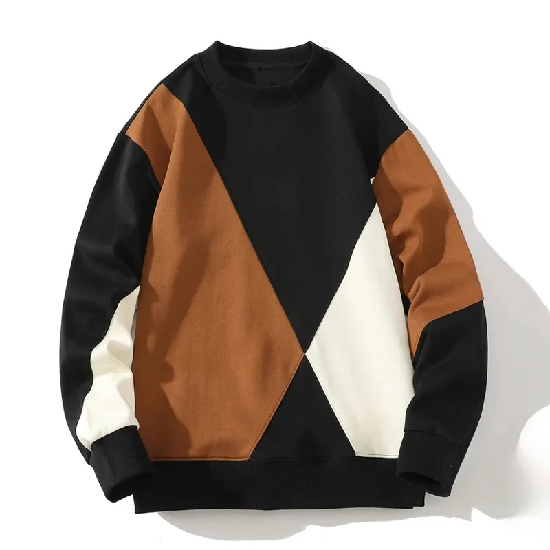 Henry Fleece Relaxed Fit Sweater | Colorblock Crewneck Men’s Sweater - Image 3
