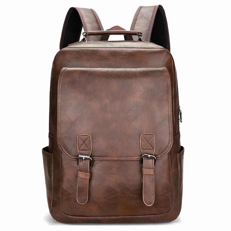 Henry Structured Backpack | Buckle Closure Flap Backpack - Image 3