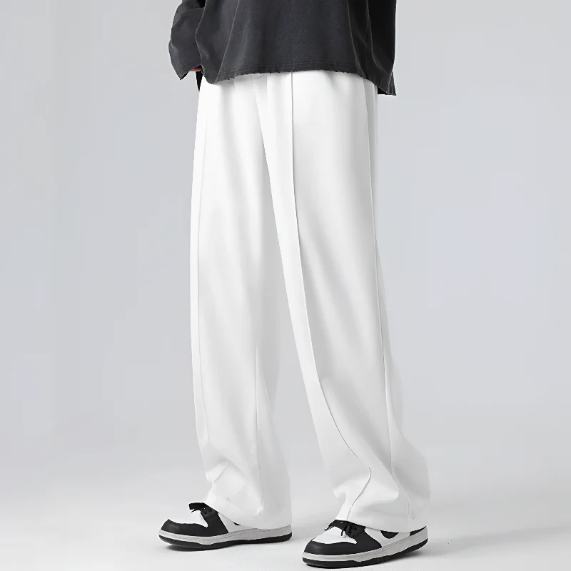 Henry Loose Pleated Trousers | Solid Full-Length Trousers - Image 4