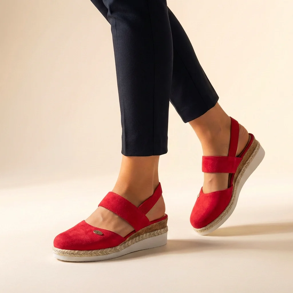 Isabella Closed-Toe Wedge Sandals | Espadrille Sole Ankle Strap Sandals - Image 5