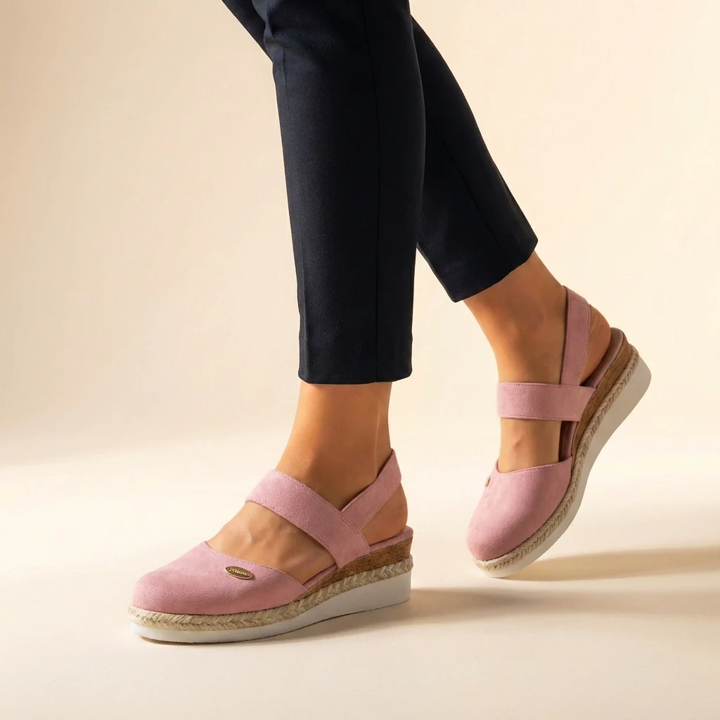 Isabella Closed-Toe Wedge Sandals | Espadrille Sole Ankle Strap Sandals - Image 6