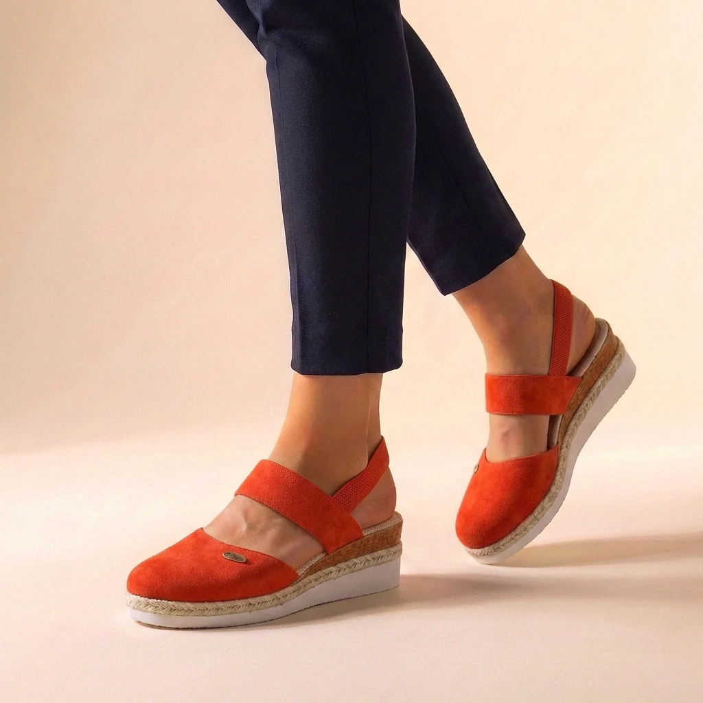 Isabella Closed-Toe Wedge Sandals | Espadrille Sole Ankle Strap Sandals - Image 7