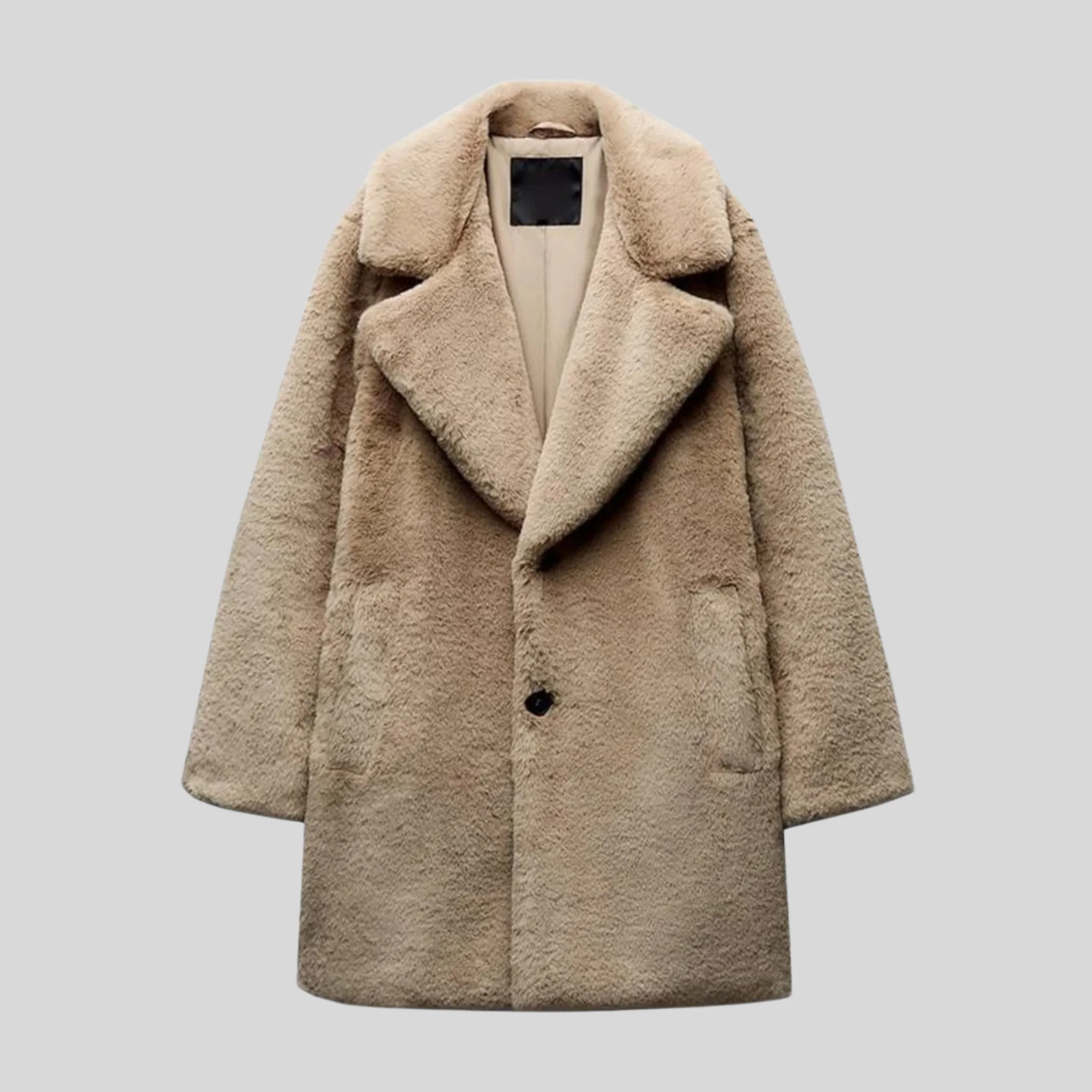 Isabella Oversized Coat | Button Front Pockets Coat