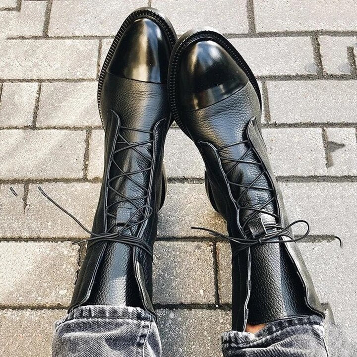 Isabella Lace-Up Cap Toe Ankle Boots | Ankle-Wrap Detail Ankle Boots - Image 2