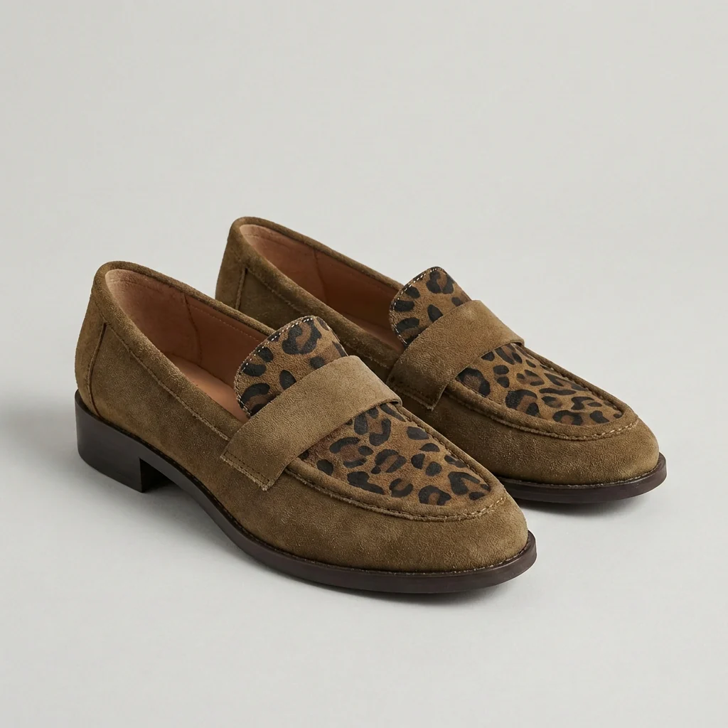 Isabella Orthopedic Chunky Sole Loafers | Animal Print Vamp Strap Loafers - Image 6