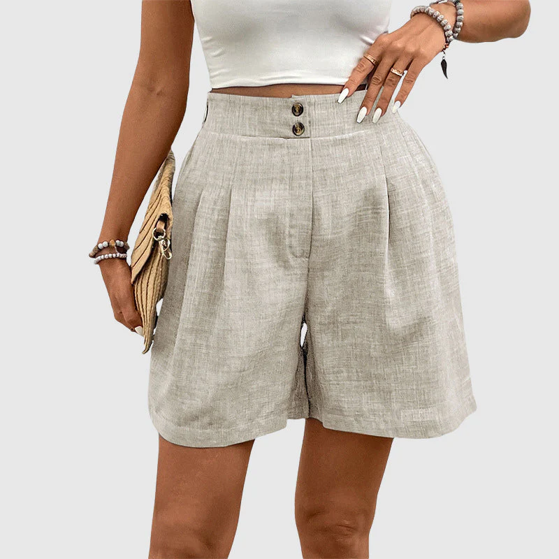 Isabella Pleated Shorts | Relaxed Fit High Waisted Shorts - Image 5