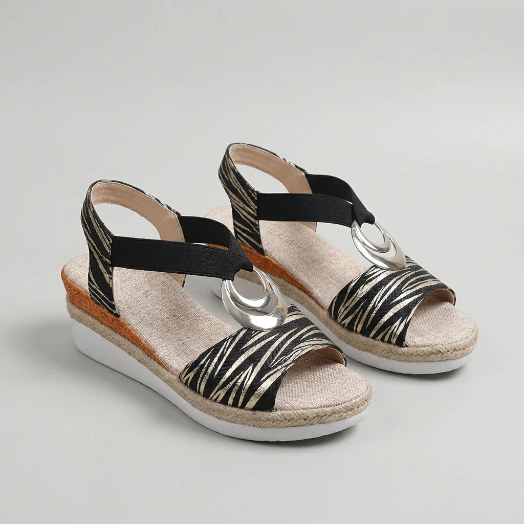 Isabella Wedge Sandals | Espadrille Sole Wedge Heel Sandals - Image 7