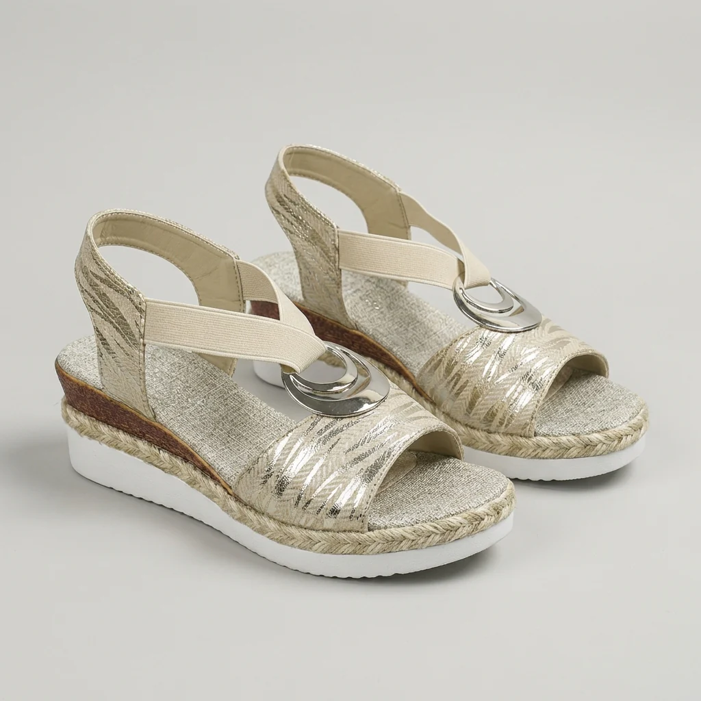 Isabella Wedge Sandals | Espadrille Sole Wedge Heel Sandals - Image 8