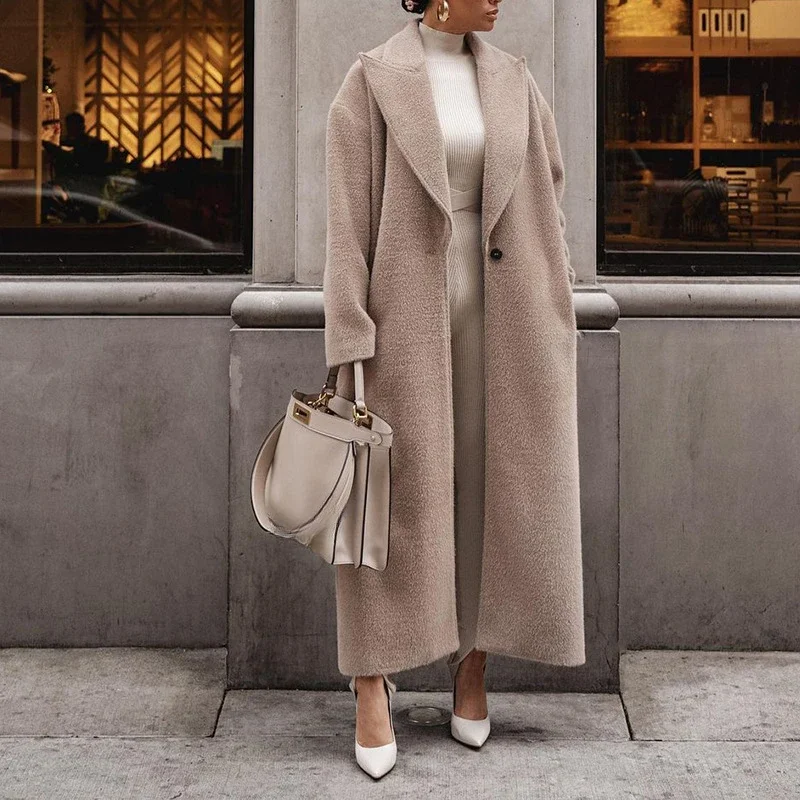 Isabella Oversized Wrap Coat | Collared Long Sleeve Coat - Image 3
