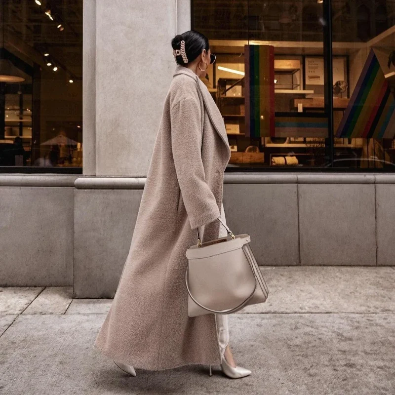 Isabella Oversized Wrap Coat | Collared Long Sleeve Coat - Image 4