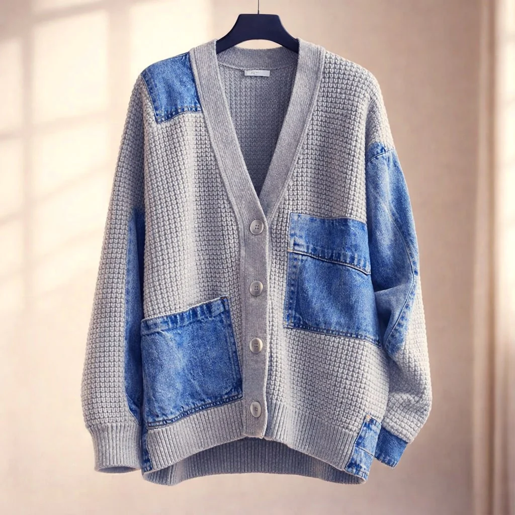 Isabella Relaxed Fit Cardigan | Button Front Hip-Length Cardigan - Image 3