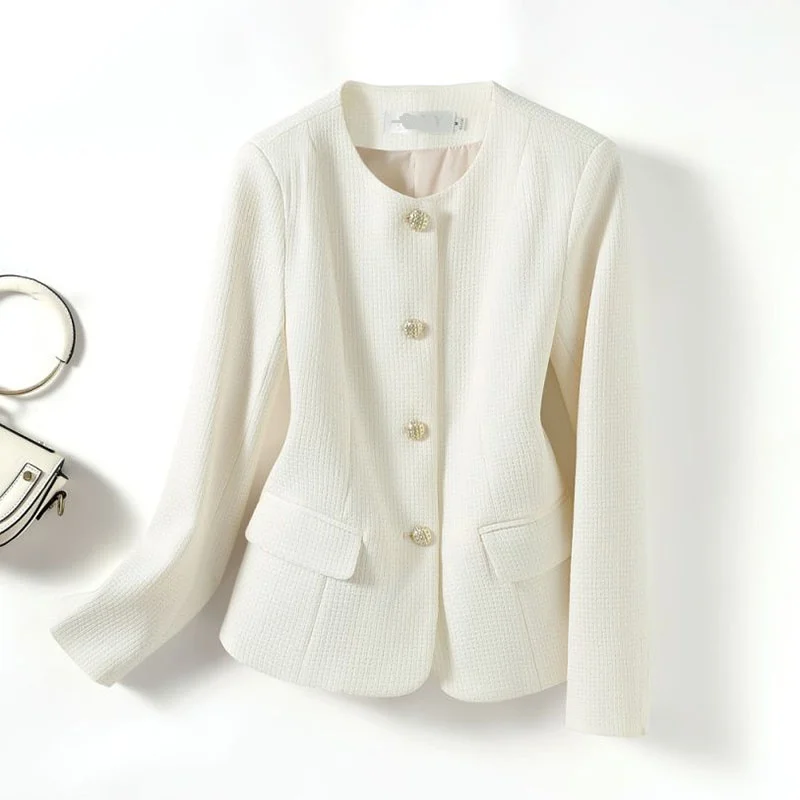 Isabella Tailored Jacket | Button Front Flap Pockets Jacket - Image 3