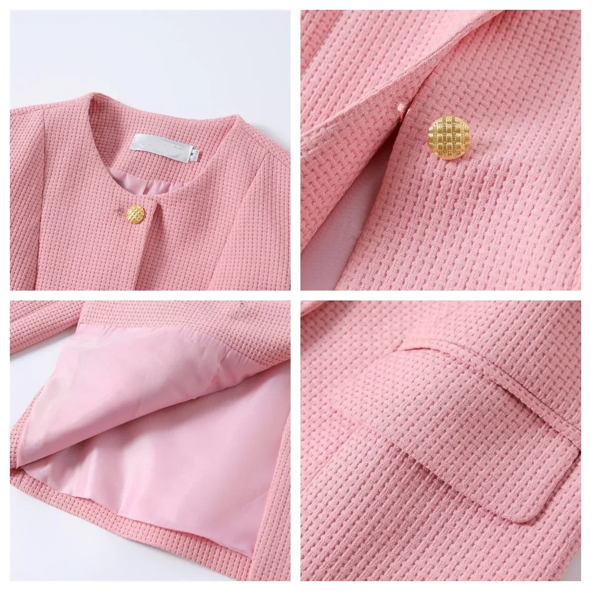 Isabella Tailored Jacket | Button Front Flap Pockets Jacket - Image 6