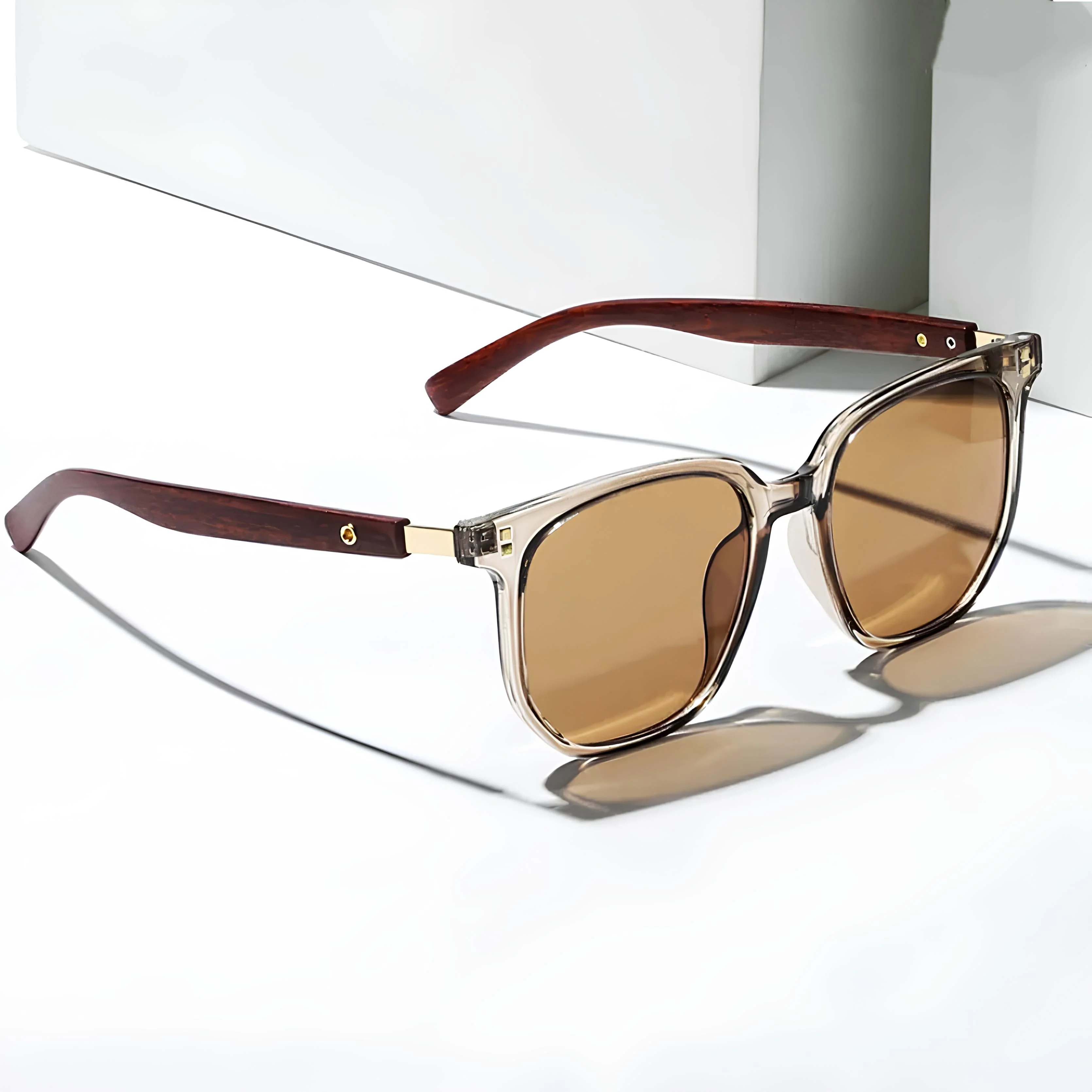 Isla Geometric Frame Sunglasses | Wood Temples Sunglasses