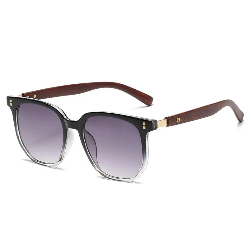 Isla Geometric Frame Sunglasses | Wood Temples Sunglasses - Image 3