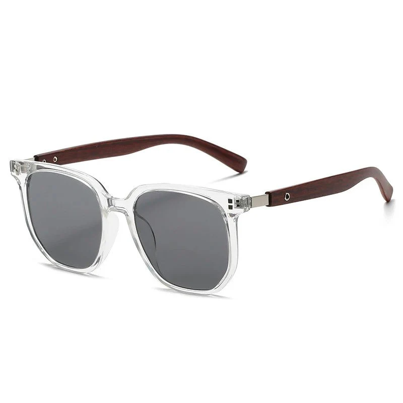 Isla Geometric Frame Sunglasses | Wood Temples Sunglasses - Image 4