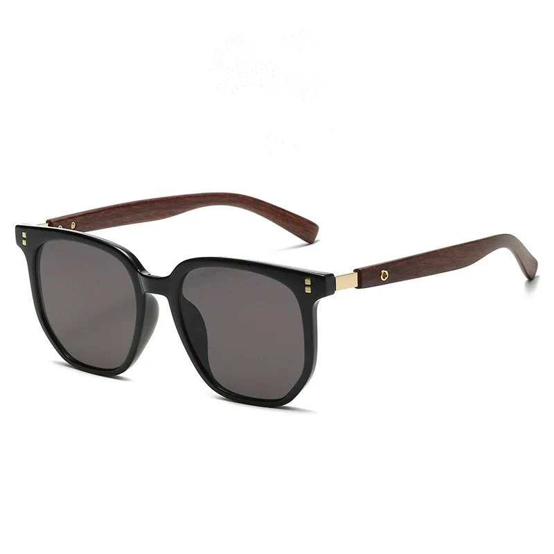 Isla Geometric Frame Sunglasses | Wood Temples Sunglasses - Image 5